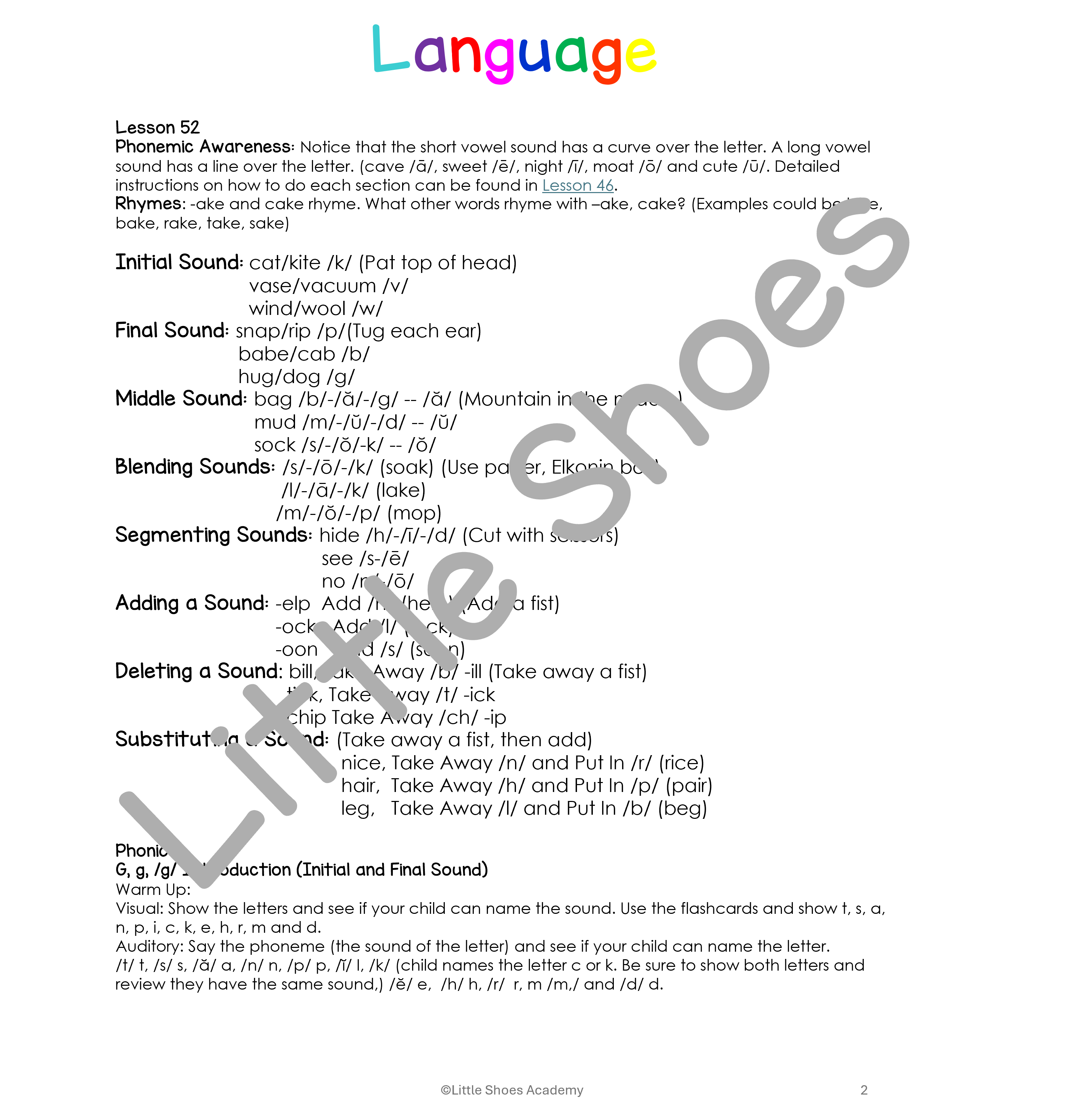 Sample Page Little Shoes Academy